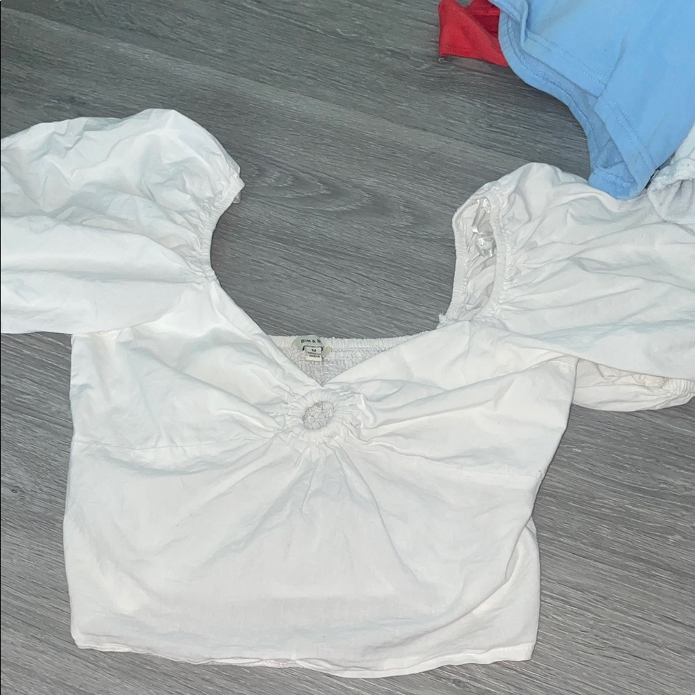 Elegant White Puff Sleeve Blouse